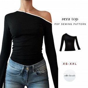 Off-shoulder Top Sewing Pattern: Beginner Friendly, XS-XXL (digital PDF Download - Etsy