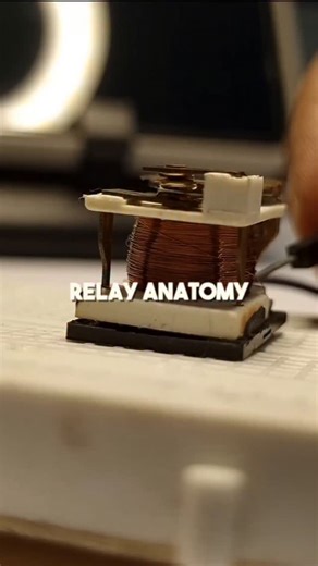 Udit Maurya on Instagram: "Relay anatomy explained ⚡ In this video, I open a mechanical relay to show its internal structure, including the electromagnetic coil, armature, spring, and switching contacts. Learn how a relay works and how a low-voltage control signal switches high-power circuits—a core concept in electronics and embedded systems. #RelayAnatomy #HowRelayWorks #MechanicalRelay #ElectromagneticRelay #ElectronicsBasics EmbeddedSystems ElectricalEngineering HardwareEngineering Electroni