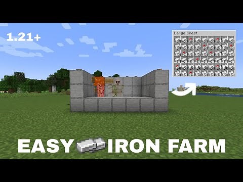 Minecraft 1.21+ Easy IRON Farm Tutorial - 300+ Per Hour