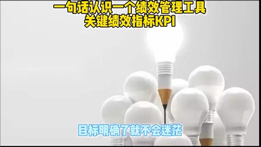 一句话认识一个绩效管理工具：关键绩效指标KPI