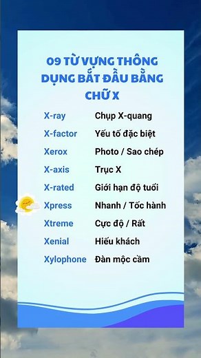 9 Từ vựng tiếng Anh bắt đầu bằng chữ X – Hiếm nhưng hữu ích – Dùng hằng ngày!