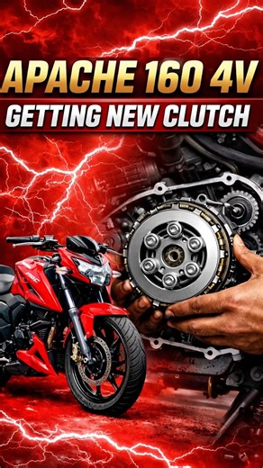 Tvs apache 160 4v getting completely new clutch assembly #tvsracing