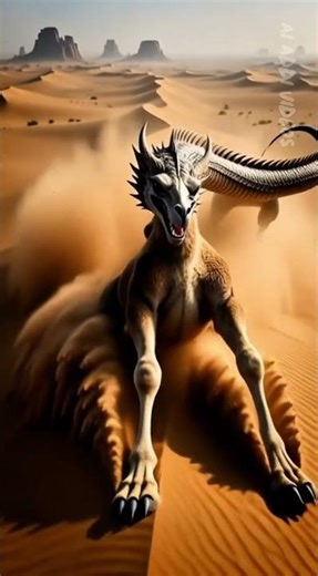 Giant Camel vs Sand Wyrm | Desert Dunes Monster Battle Cinematic #adventurepath #survivaladventures