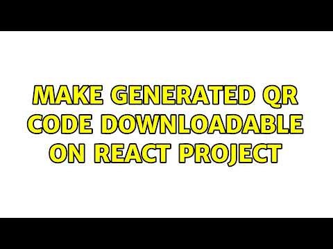 Make generated QR code downloadable on react project