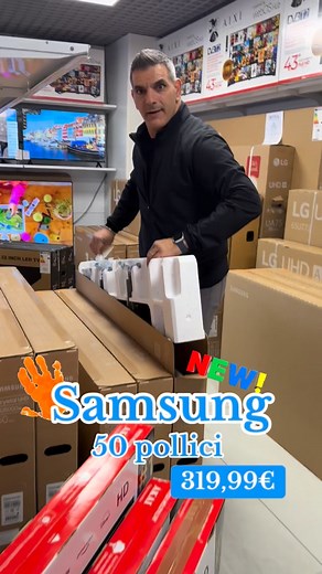 3.5K views · 794 reactions | Samsung 50 pollici smarttv AIR SLIM versione 2025 Crystal UHD 4k 319,99€  | Wynn Store | Facebook