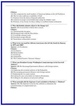 APUSH Exam Multiple Choice Practice Questions And Answers With Verified Solutions Already Passed 636