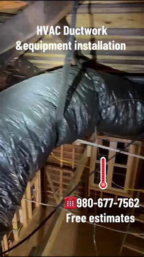 Hvac ductwork and equipment installation #hvac #hvacinstall #airconditioning #heatingandcooling #homecomfort