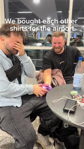We bought each other shirts for the airport#fyp#foryou#funny | getting each other shirts
