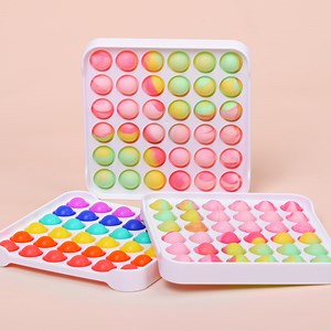 [Hot Item] Silicone BPA Free Kids Relieve Stress Push Bubble Pops Sensory Fidget Toys for Kids