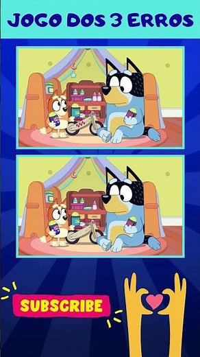Bluey Challenge: Find the 3 Errors with Bandit and Bingo Before Time Runs Out! 🔍🕒