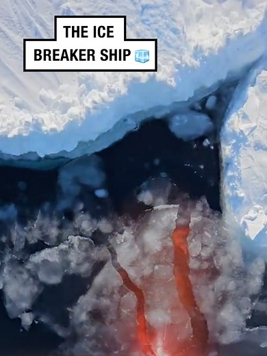 Incredible Ice Breaker Ship Breaking Through Frozen Waters | UNILAD