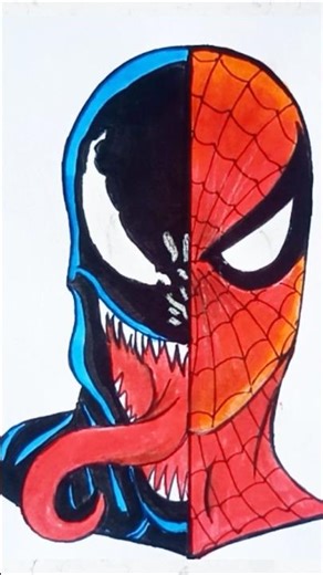 Spider man and Venom combination Art#shorts #viral #spiderman #venom