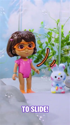 Dora toy slides with the Bunny Boyz! 🐰 #shorts