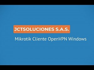 Mikrotik Cliente OpenVPN Windows