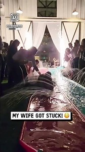 Slip and slide wedding exit doesn't go as planned 😂💒 🎥: Instagram / woodlandscolorado