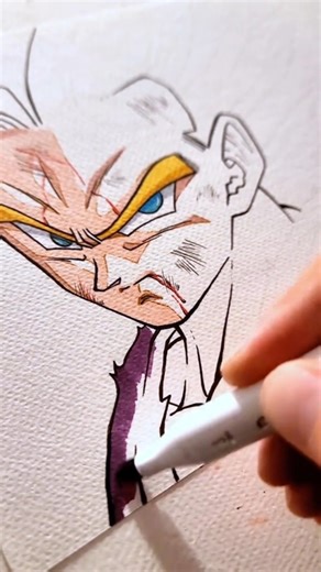 Drawing Gohan ssj #gohan #dragonball #animedrawing