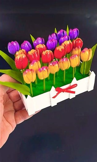 DIY Pistachio Shell Tulips