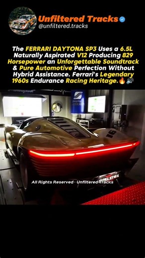Ferrari Daytona SP3's V12 Masterpiece.🔥🇮🇹🔊#f1 #v8 #fórmula1 #spain #mexico #usa
