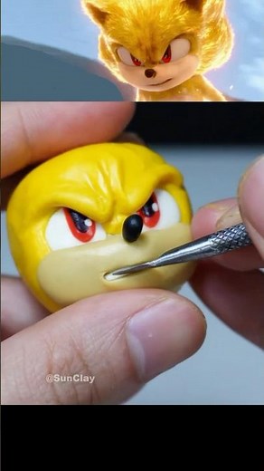 Making Super Sonic the Hedgehog with Clay #shorts #sonic