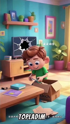 My brother broke the TV #animation #ytdayibenionecikarnolur #funny