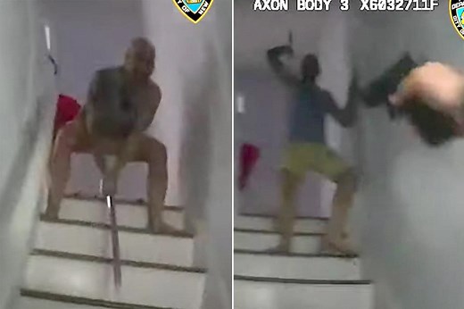 Shocking video shows unhinged man swing metal pipe at cops in Staten Island police shooting