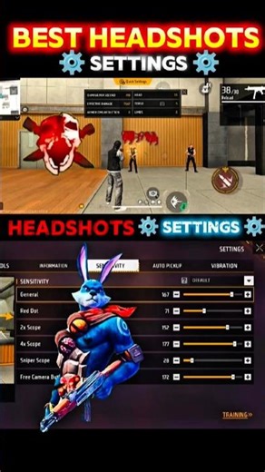 free fire headshot setting 2025 ⚡ best sensitivity settings ⚙️| sensitivity + hud settings free fire
