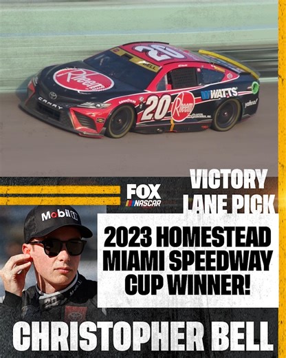 36K views · 267 reactions | Mobil 1 Victory Lane: Christopher Bell knows how to get it done at Homestead-Miami Speedway. Sponsored by Mobil 1. | NASCAR on FOX | Facebook