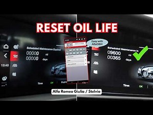 How to Reset Oil Life on Alfa Romeo Giulia / Stelvio – AlfaOBD Tutorial