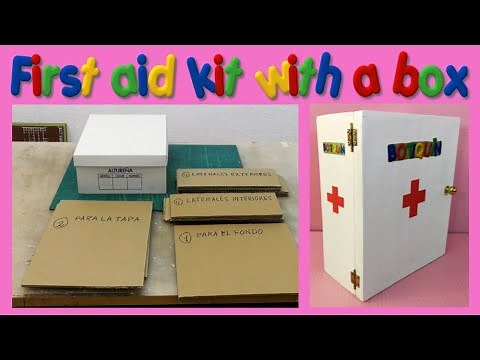 First aid kit with a box diy