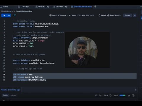 Snowflake: Creating Databases, Schemas, and Tables Part 2