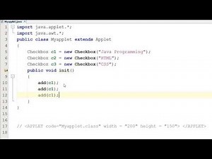 Checkbox in Java Applet (Hindi)