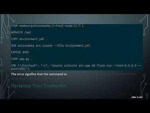 Resolve the /bin/bash: activate: No such file or directory Error in Micromamba and Dockerfile