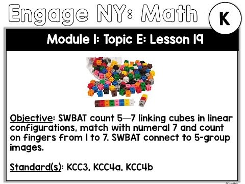 Engage NY: Kindergarten: Module 1: Lesson 19