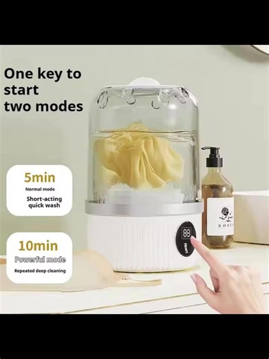 🌀 Say goodbye to handwashing hassle! Keep your clothes fresh and clean anytime, anywhere with the Wireless Charging Portable Mini Washing Machine (1L) 💧👕 Perfect for travel, dorms, or small loads! ✨ Compact • Portable • Convenient 🔋 Wireless Charging | 🧺 Easy to Use | 🌍 Travel-Friendly 👉 A must-have for on-the-go cleanliness! #MiniWashingMachine #PortableEssentials #TravelMustHave #SmartLiving #LatestGadget