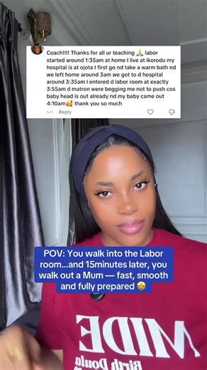 See my mama nah! 😭👏 My November mamas are not even playing this month. back-to-back birth stories, back-to-back smooth births. This queen entered the labour room… and just 15 minutes later, she was already holding her baby. Fast. Smooth. Calm. Because she prepared RIGHT. This is why I keep shouting about labour preparation. When you understand your body, when you know what each contraction means, when you know the positions, the breathing, the mindset, the timing… your birth doesn’t have to be