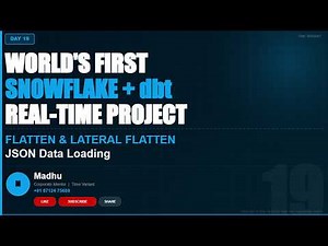FLATTEN and LATERAL FLATTEN JSON Loading Snowflake | Time Variant #Snowflake #FLATTEN