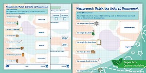Measurement: Match the Units of Measurement (Ages 6 - 7)