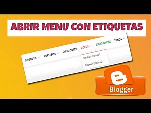 Como Abrir Enlaces de Menú por Etiquetas en Blogger