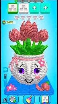 Unravel Master Level 31 Cute Potted Plant Puzzle Sort Game #shorts #gaming #games