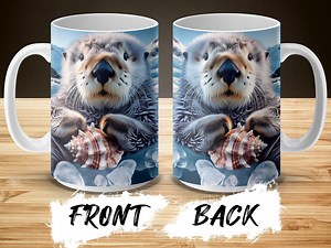 Sea Otter Mugs, Cute Animal Coffee Mug, Sea Shell Mug, Ocean Lover Gift, Otter With Shell Mugs, Animal Mugs, Unique Gift Ideas - Etsy Canada
