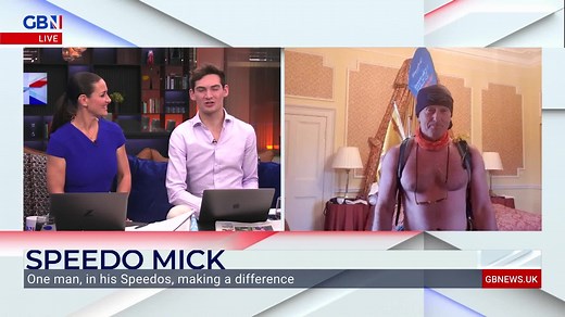 ‘I walk in my speedos like I own them.’ Speedo Mick is a charity hero who has been walking 2000 miles across Great Britain and Ireland for his charity, the SpeedoMick Foundation. Watch GB News on Freeview 236, Sky 515, Virgin Media 626, YouView 236 and Freesat 216. | GB News
