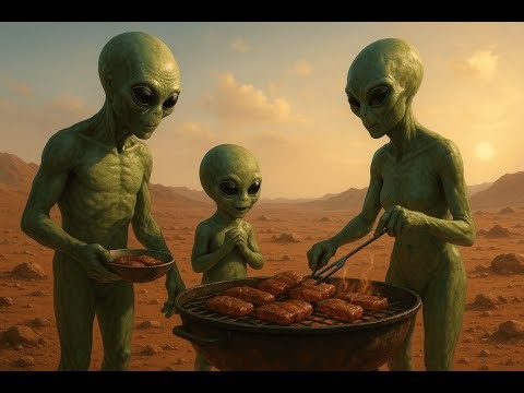 Alien Family BBQ on Mars 🌌 | Martian Garden Story | Best Alien Storytelling 2025