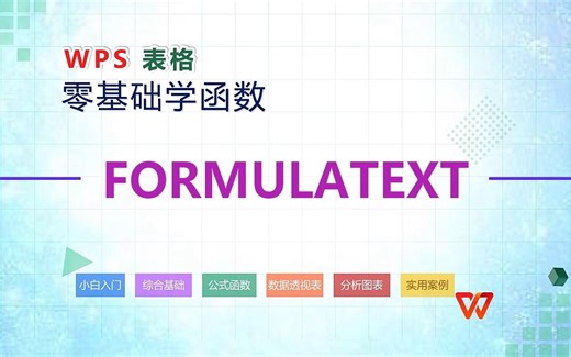 WPS零基础学函数-89-FORMULATEXT 函数