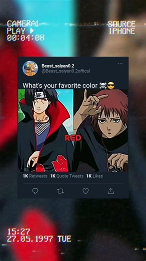 what's your favorite color 😎 🔥 || akatsuki edit vai sentar || akatsuki skull edit || naruto edit
