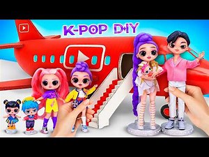 K-Pop Demon Hunters on the YouTube Airplane! 10 Crafts for L.O.L. Dolls