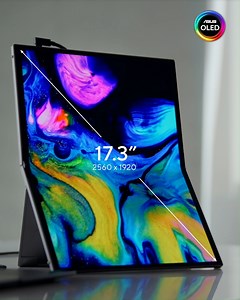 2.4K views · 59 reactions | Meet the #ZenScreenFold OLED MQ17QH at #CES2024—the perfect laptop companion for your work on the go! Its foldable design and stunning large 17.3"" OLED display will transform any space into a productive oasis. Are you ready for upgrades? Discover: https://asus.click/ZenScreen-EdgeUp #ASUS | ASUS | Facebook