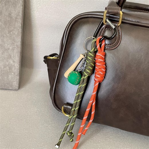 Baseball Bat Paracord Keychain for Bag Charm Sports Purse Charms - Etsy
