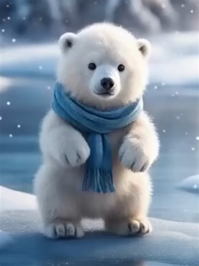 cute little polar bear dance #polarbear #animaldance #kidsentertainment #funtime #foryoupage
