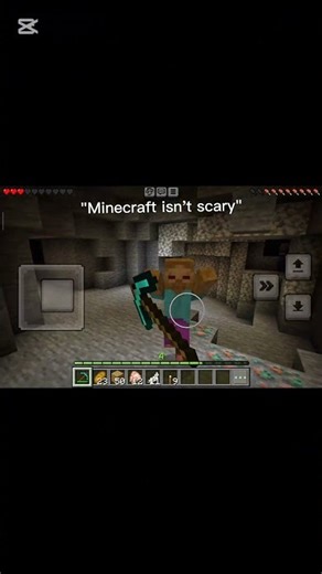 Minecraft isn't scary? #minecraft #memes #meme #edit #funny #zombie #gravity #scary #shorts #edit