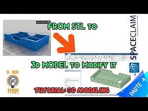 Modify STL file to get 3D model with SPACECLAIM (tutorial 2020) | El Inge Figue
